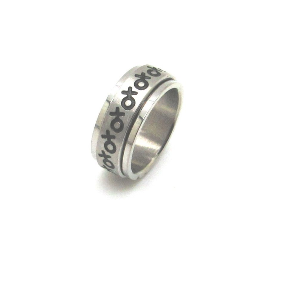 Gay pride ring. Female ring, Stainless steel ring